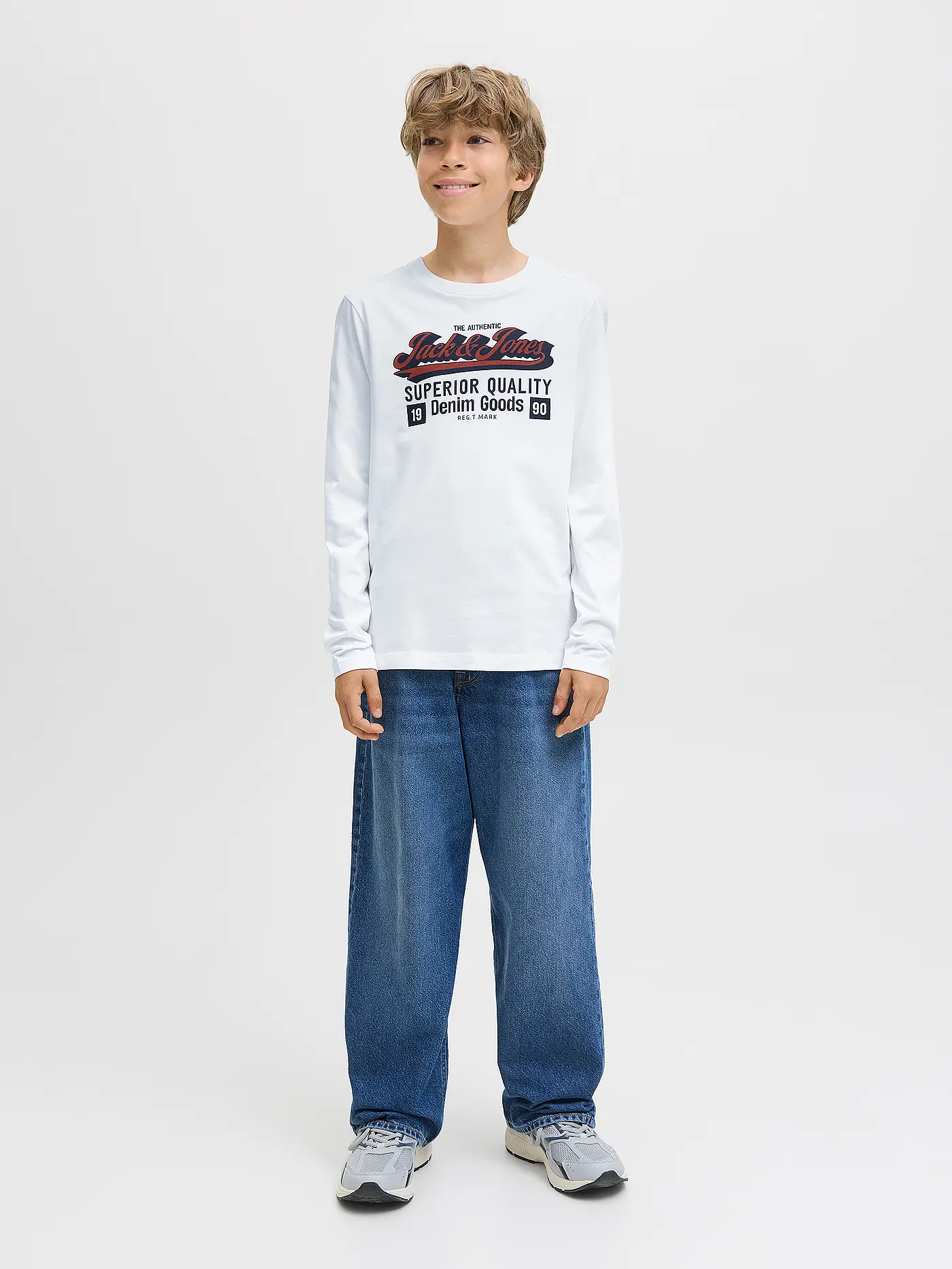 JACK & JONES | Jungen Langarmshirt JJELOGO | weiss